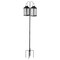 Black Dual-Hook Bird Feeder Poles with Rust-Resistant Steel and 8pcs Set